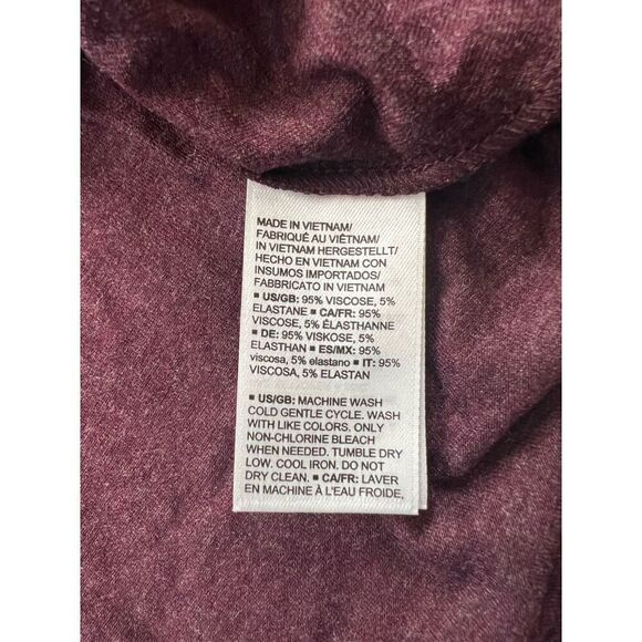 NWT! Daily Ritual Purple Heather Mock Neck Long Sleeve Top Small - Picture 6 of 7